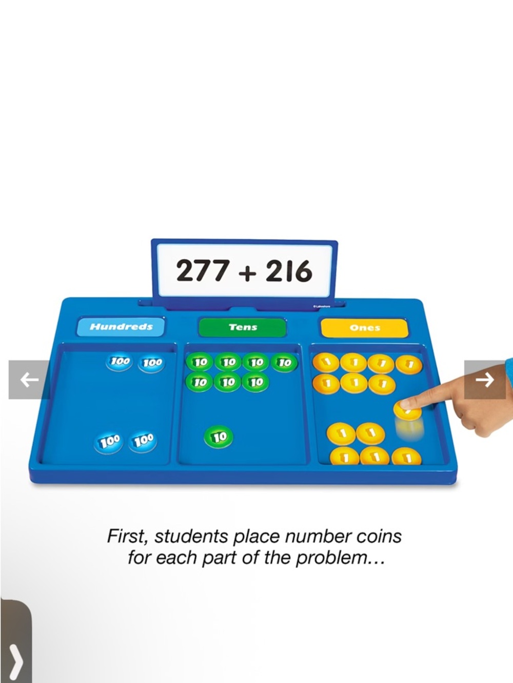 Lakeshore Hands-On Addition Regrouping Kit - Picture 2 of 10